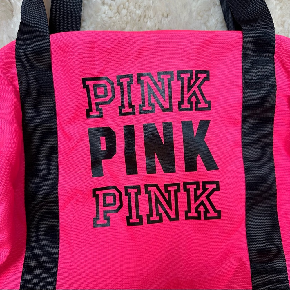 Victoria's Secret PINK Y2K Neon Pink Duffle Bag 💖 - Picture 2 of 9